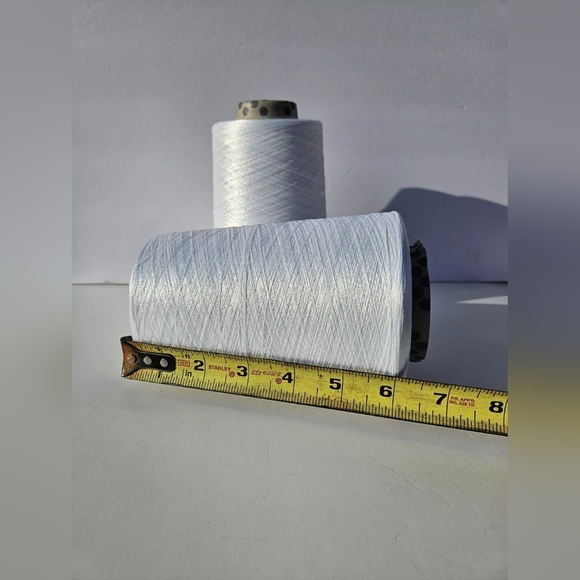 Bulk White Sewing Embroidery Spool Poly Thread 2 Pack 2 pounds Total NOS 9004 - Picture 3 of 4